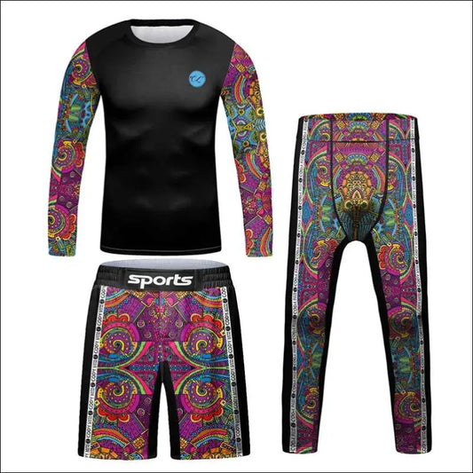 Kids Martial Arts Rash Guard Set - Jiu Jitsu, MMA, Muay Thai - Savage Combat & Fitness