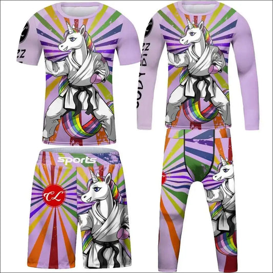 Kids Martial Arts Rash Guard Set - Jiu Jitsu, MMA, Muay Thai eprolo