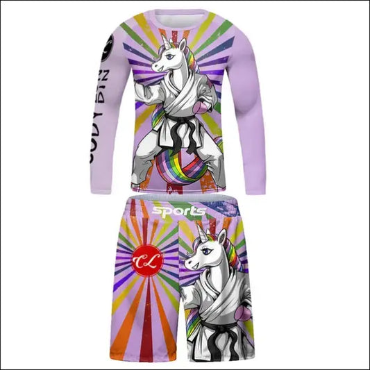 Kids Martial Arts Rash Guard Set - Jiu Jitsu, MMA, Muay Thai eprolo