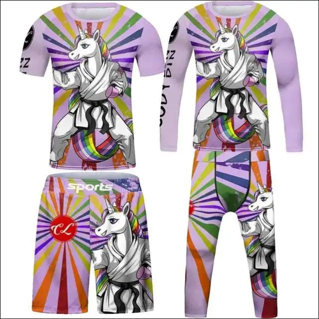 Kids Martial Arts Rash Guard Set - Jiu Jitsu, MMA, Muay Thai eprolo