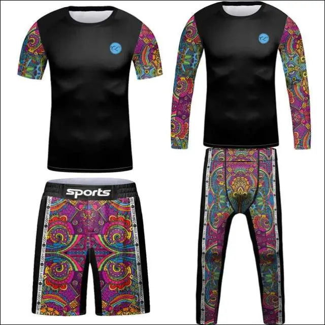 Kids Martial Arts Rash Guard Set - Jiu Jitsu, MMA, Muay Thai - Savage Combat & Fitness