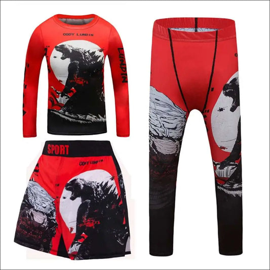Kids Martial Arts Rash Guard Set | MMA, BJJ, Muay Thai - Savage Combat & Fitness