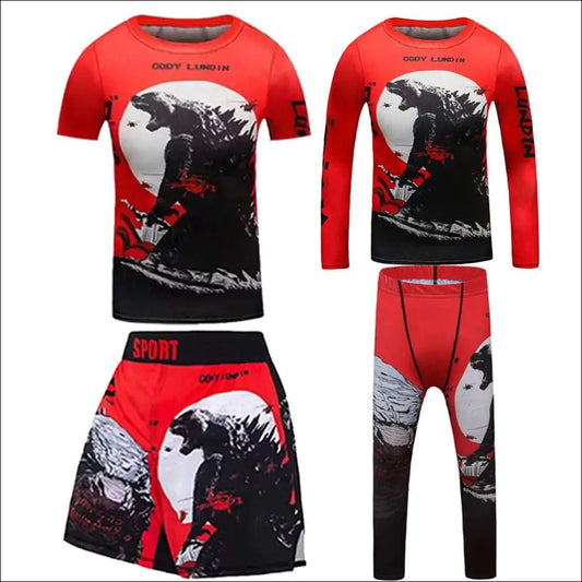 Kids Martial Arts Rash Guard Set | MMA, BJJ, Muay Thai - Savage Combat & Fitness