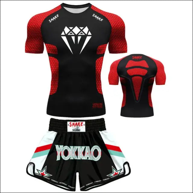 Kids’ MMA Boxing Training Set – Short Sleeve Sportswear - 4XL / TZ14791