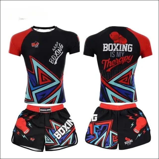 Kids’ MMA Boxing Training Set – Short Sleeve Sportswear - 4XL / TZ14794