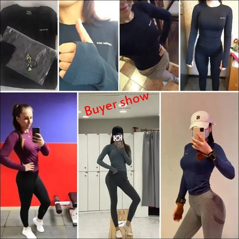 Long Sleeve Yoga Shirts for Women - Sport Top Fitness Gym Wear - womens clothing
