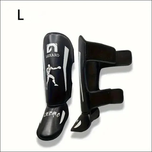 Martial Arts Shin Guards | Boxing & Martial Arts Shin Guards for Adults - Black L