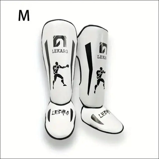 Martial Arts Shin Guards | Boxing & Martial Arts Shin Guards for Adults - white M