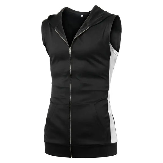 Men’s Hooded Sports Vest | Sleeveless Hooded Workout Top - hoodies/sweatshirts