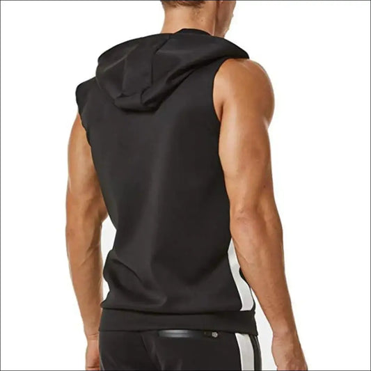 Men’s Hooded Sports Vest | Sleeveless Hooded Workout Top - hoodies/sweatshirts