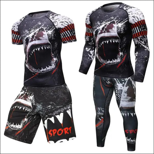 Men’s Kickboxing Set – Rashguard & Shorts for Combat Sports - 11 / M
