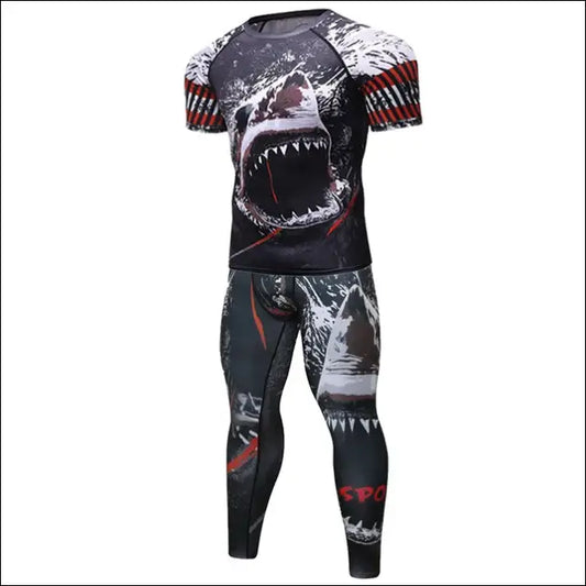 Men’s Kickboxing Set – Rashguard & Shorts for Combat Sports - 5 / M