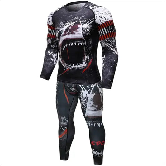 Men’s Kickboxing Set – Rashguard & Shorts for Combat Sports - 6 / M