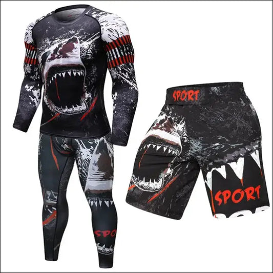 Men’s Kickboxing Set – Rashguard & Shorts for Combat Sports