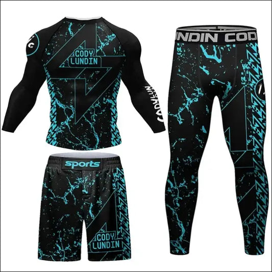 Men’s Kimono Jiu Jitsu Rash Guard Set - K / M