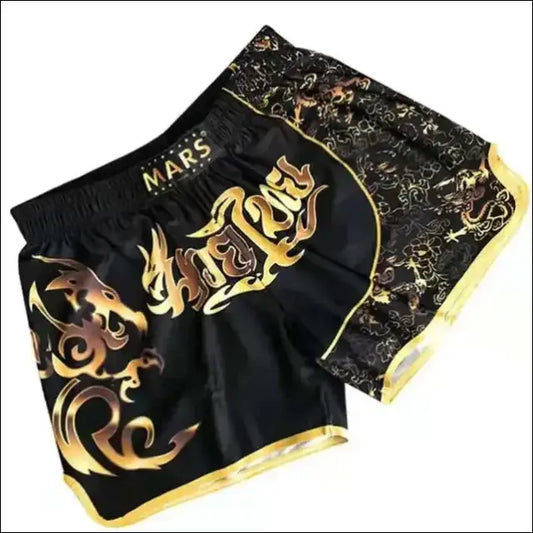 Men’s MMA Boxing Combat Shorts - Plus Size S-4XL - 4XL / Gold - mens shorts