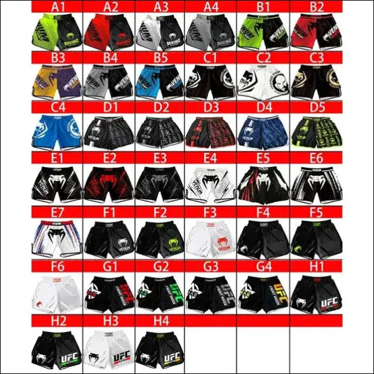 Men’s MMA Boxing Combat Shorts - Plus Size S-4XL - 4XL / Other numbers - mens shorts
