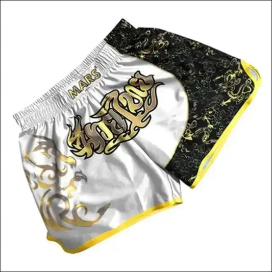 Men’s MMA Boxing Combat Shorts - Plus Size S-4XL - 4XL / WHITE - mens shorts