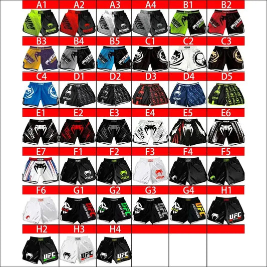 Men’s MMA Boxing Combat Shorts - Plus Size S-4XL - mens shorts