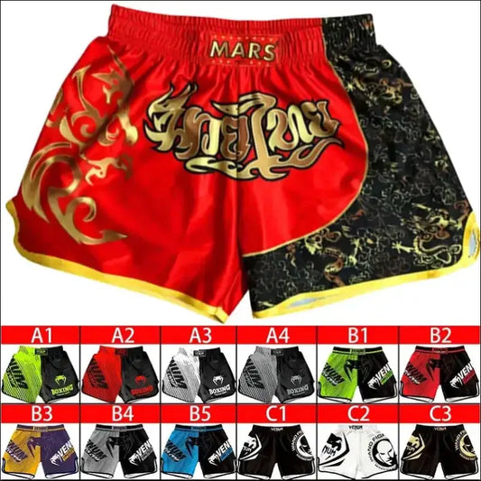 Men’s MMA Boxing Combat Shorts - Plus Size S-4XL - mens shorts