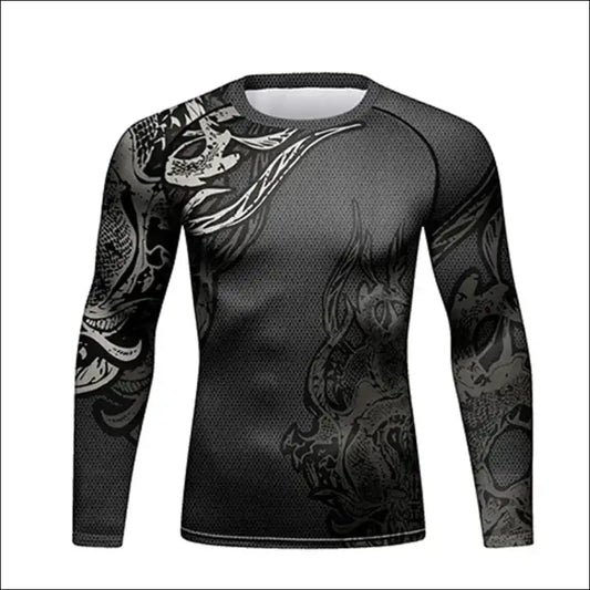 Men’s MMA Rash Guard Set – Quick-Dry T-shirt & Pants Sets - MMA Pants / M 160-170cm