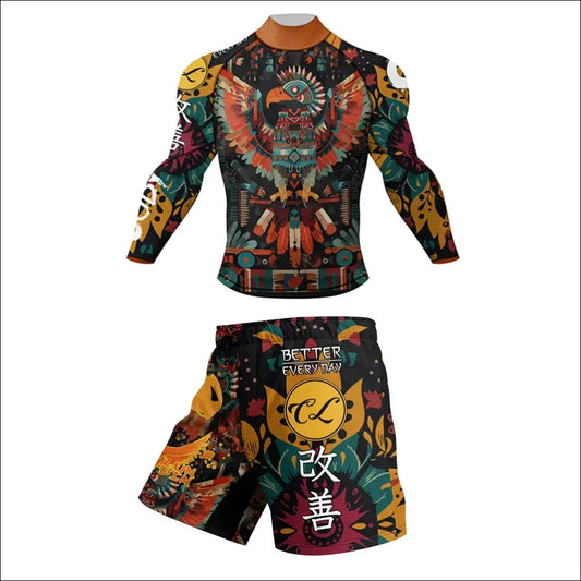 Men’s MMA Rash Guard Set – Quick-Dry Training Gear - I / M