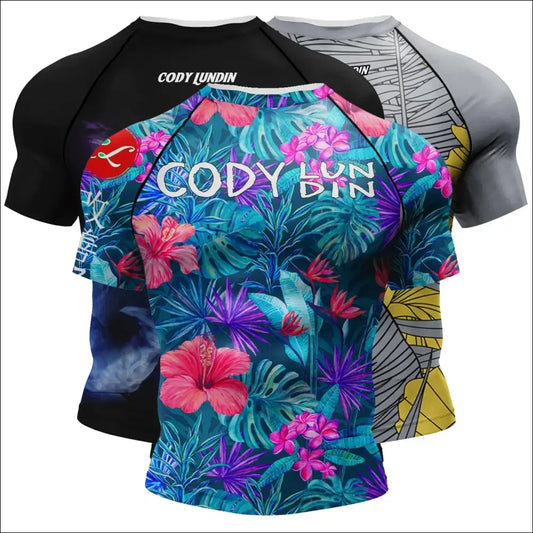 Men’s MMA Rashguard – High-Elastic & 3D Printed Design