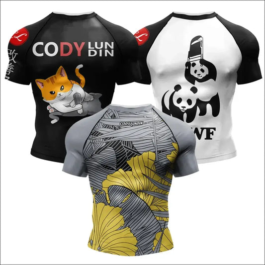 Men’s MMA Rashguard – High-Elastic & 3D Printed Design