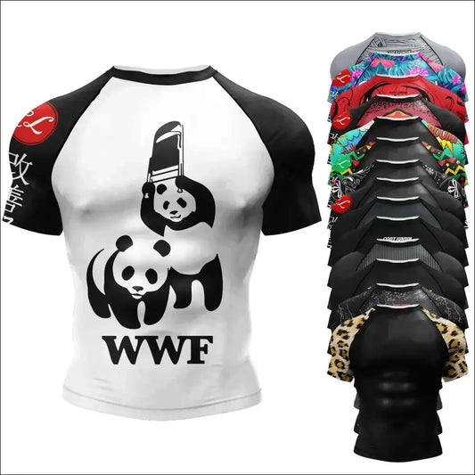 Men’s MMA Rashguard – High-Elastic & 3D Printed Design