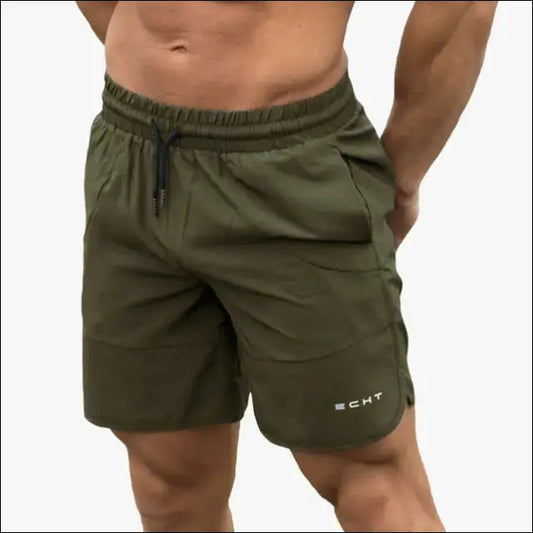 Men’s Quick Dry Running Shorts - Army Green / M - mens shorts