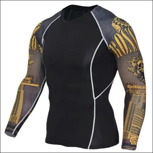 Men’s Wolf 3D Printed Compression Shirt - TC117 / S - mens mma