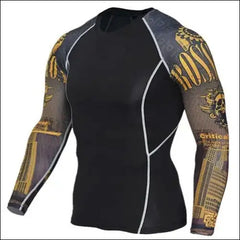 Men’s Wolf 3D Printed Compression Shirt - TC117 / S - mens mma