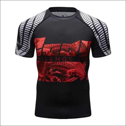 MMA BJJ Rashguard Set – Compression T-Shirt & Pants - 1 / Asian size M