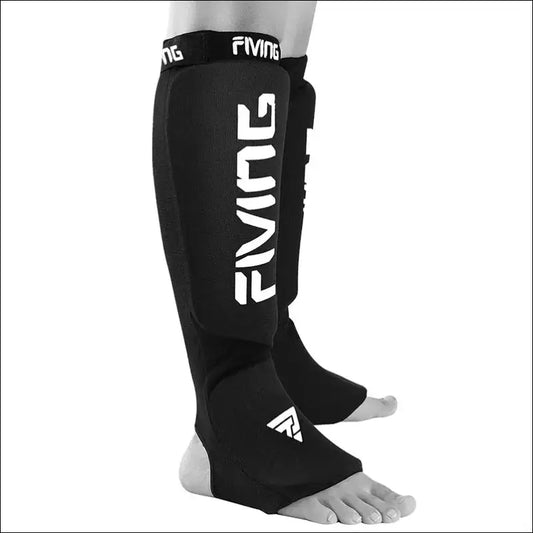 MMA Leg Foot Guards | Kick Boxing Protector | FIVING Instep Pads | Muay Thai - mma gear boxing gear