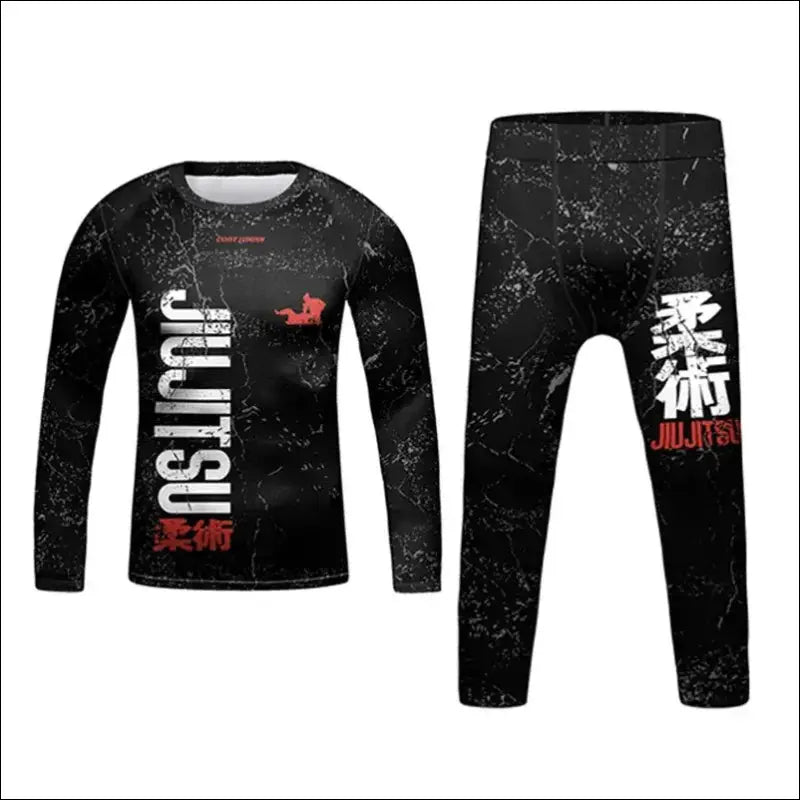 MMA Rash Guard Set - Kids 3D Combat Rash Guard Set - Kids