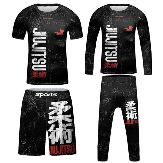 MMA Rash Guard Set - Kids 3D Combat Rash Guard Set - Kids