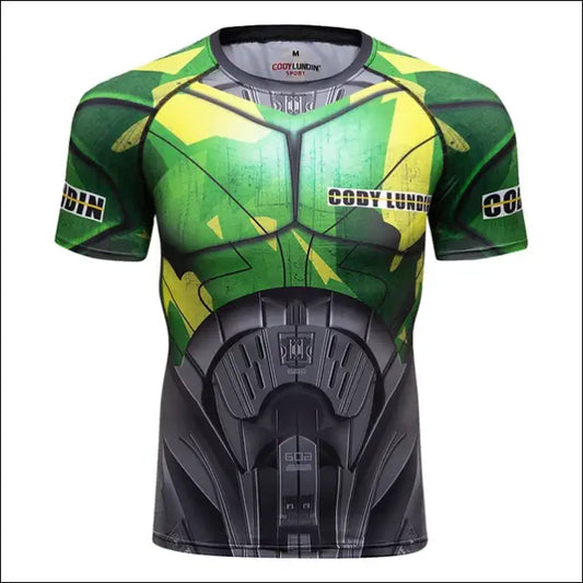MMA Rashguard Jiu Jitsu T-shirt for Men - Compression, Quick Dry, Gym Running Sport Tops - Savage Combat & Fitness