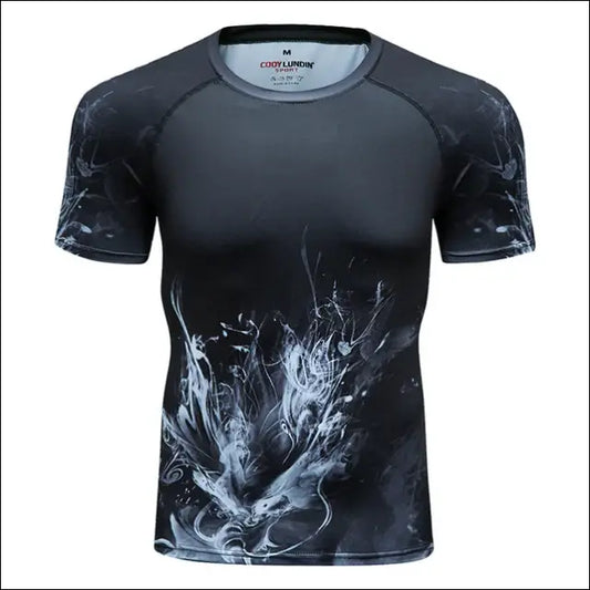 MMA Rashguard Jiu Jitsu T-shirt for Men - Compression, Quick Dry, Gym Running Sport Tops - Savage Combat & Fitness