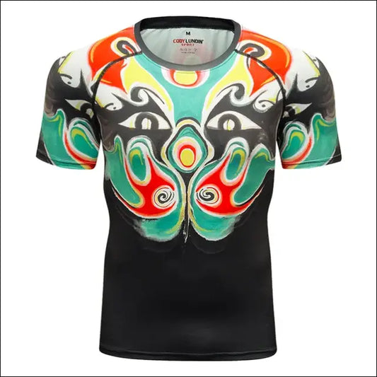 MMA Rashguard Jiu Jitsu T-shirt for Men - Compression, Quick Dry, Gym Running Sport Tops - Savage Combat & Fitness