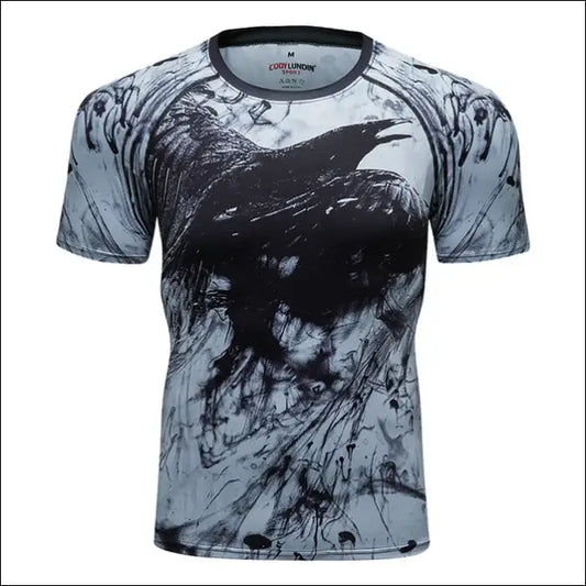 MMA Rashguard Jiu Jitsu T-shirt for Men - Compression, Quick Dry, Gym Running Sport Tops - Savage Combat & Fitness