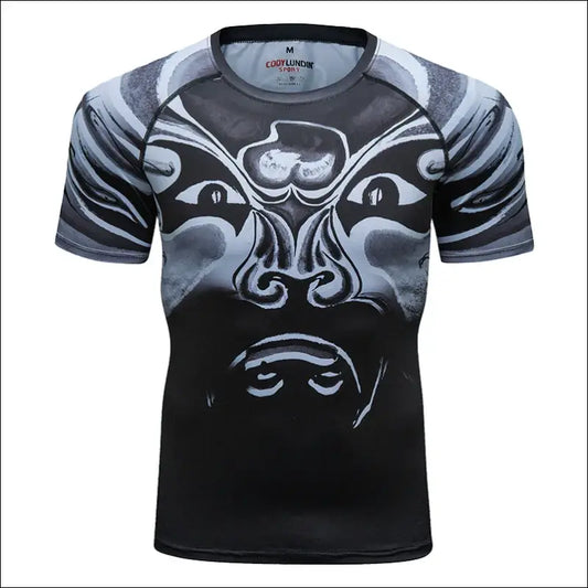 MMA Rashguard Jiu Jitsu T-shirt for Men - Compression, Quick Dry, Gym Running Sport Tops - Savage Combat & Fitness
