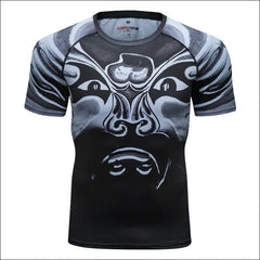 MMA Rashguard Jiu Jitsu T-shirt for Men - Compression, Quick Dry, Gym Running Sport Tops - Savage Combat & Fitness