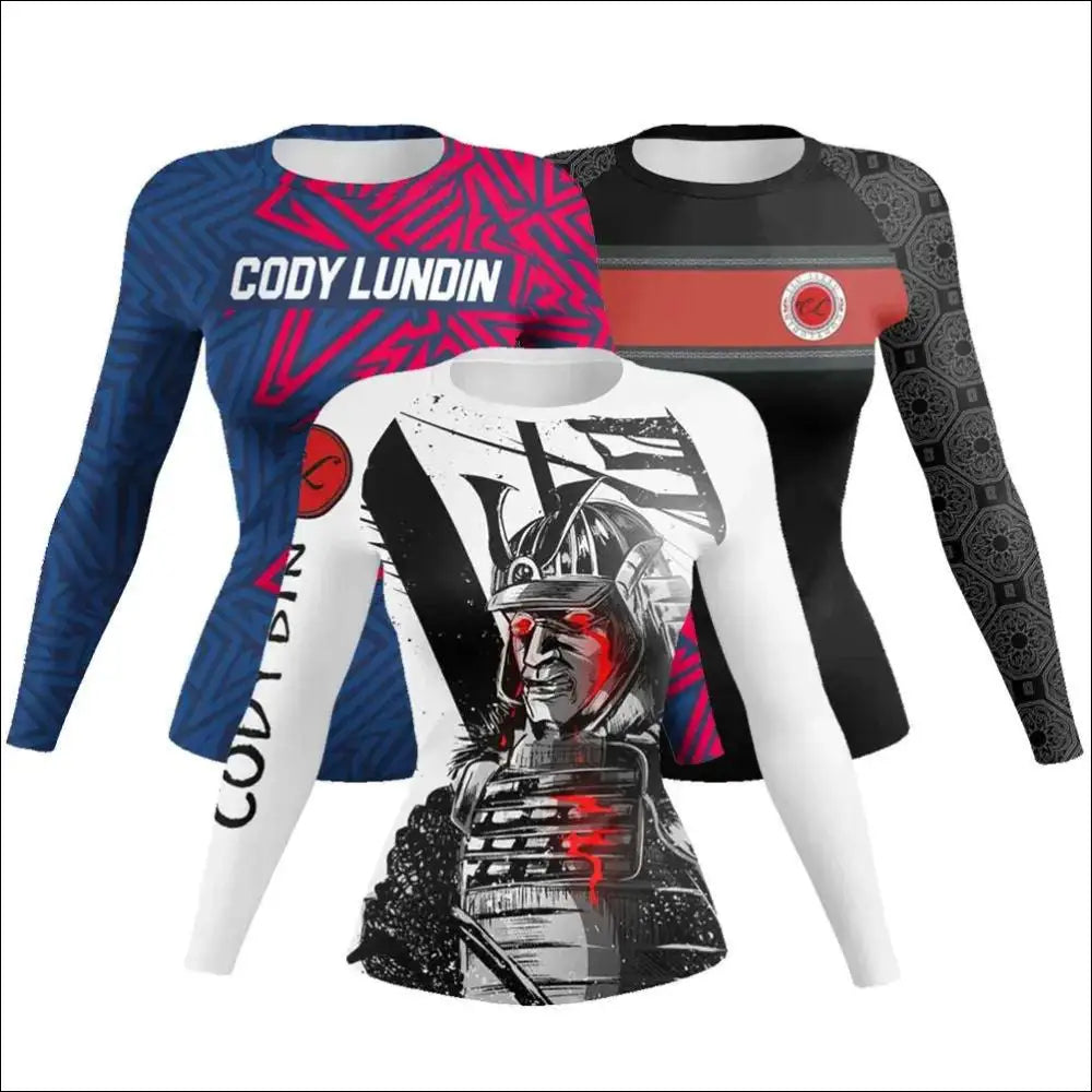 3D Printed Comics MMA T-Shirt - Women's Compression Long Sleeve BJJ Rashguard eprolo
