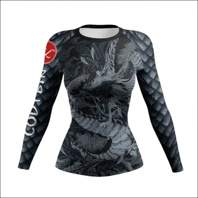 3D Printed Comics MMA T-Shirt - Women's Compression Long Sleeve BJJ Rashguard eprolo