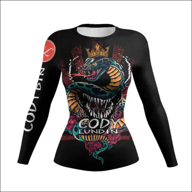 3D Printed Comics MMA T-Shirt - Women's Compression Long Sleeve BJJ Rashguard eprolo
