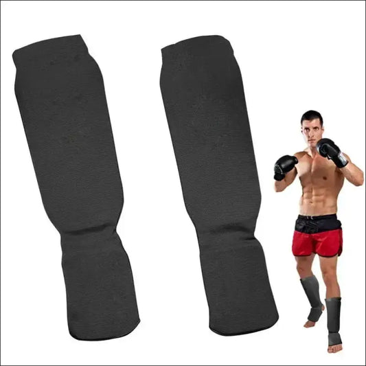 Muay Thai Shin Guards - Leg and Foot Protector for Kickboxing and MMA - mma gear boxing gear