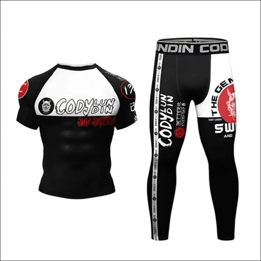 New Boxing MmaT shirt + Pants Set Jiu Jitsu Rushguard For Men Mma Rashguard Clothing Kickboxing Muay Tait Shorts Boxe
