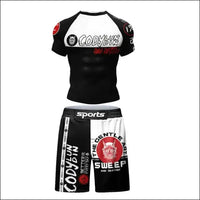 New Boxing MmaT shirt + Pants Set Jiu Jitsu Rushguard For Men Mma Rashguard Clothing Kickboxing Muay Tait Shorts Boxe
