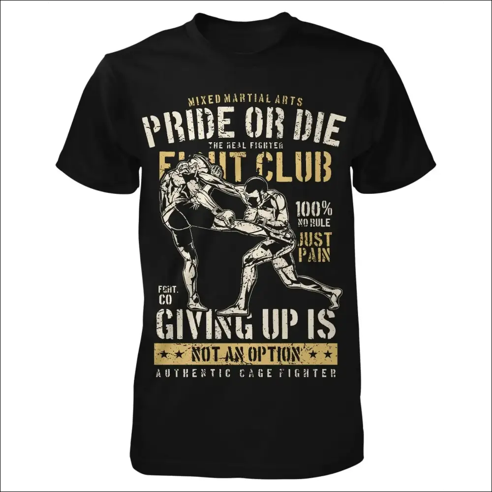 Pride or Die Fight Club T-Shirt – Muay Thai & Boxing Gym Wear