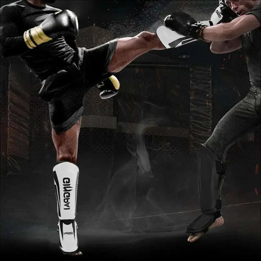 Professional Kickboxing Leg Guard - Muay Ankle Protector and MMA Shin Guards - mma gear boxing gear